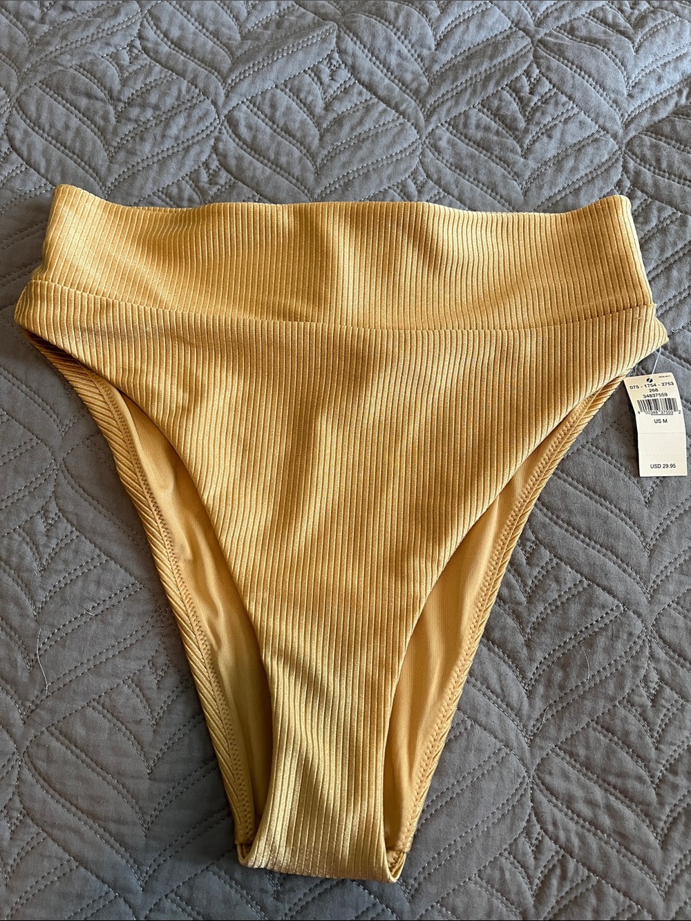 NWT Aerie Bikini Bottom Ribbed High Waist Cheeky M